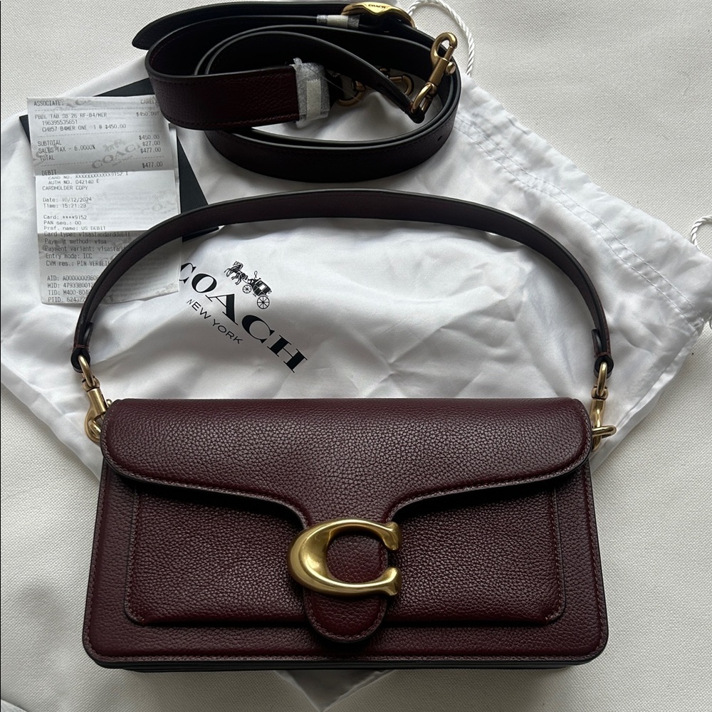 Coach tabby 26 Merlot burgundy red